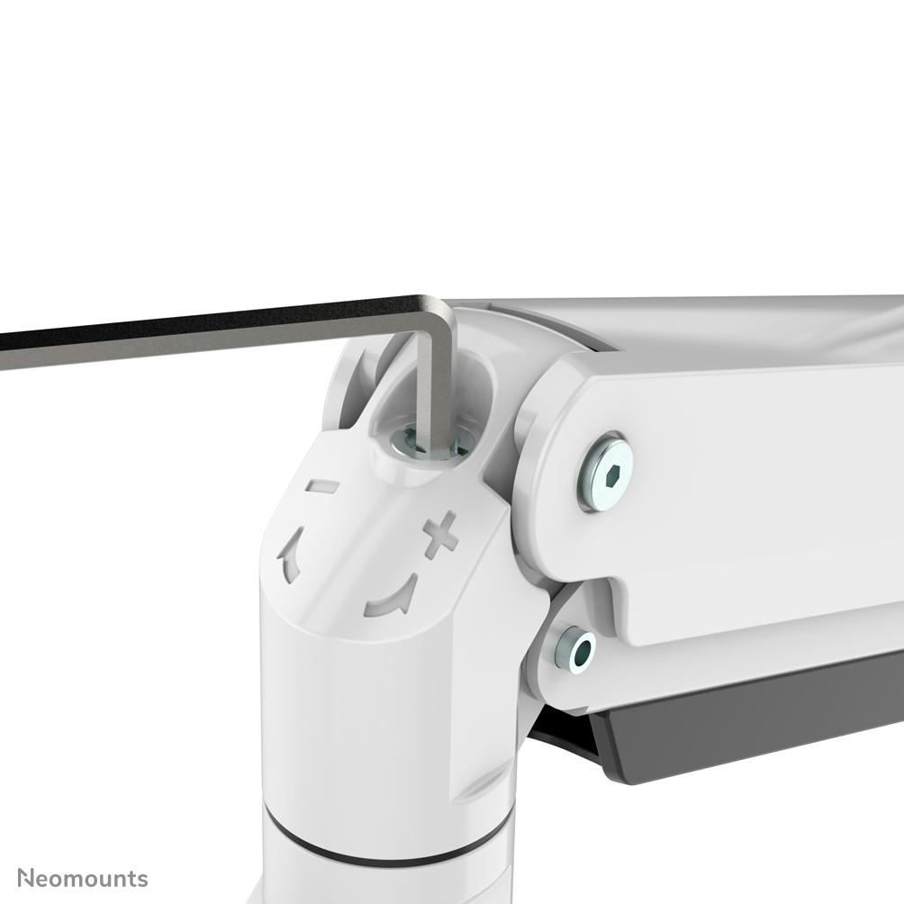 Neomounts NM-D775DX3WHITE Brazo de monitor 17-27" - resorte de gas - Topfix - Tope-a-180°